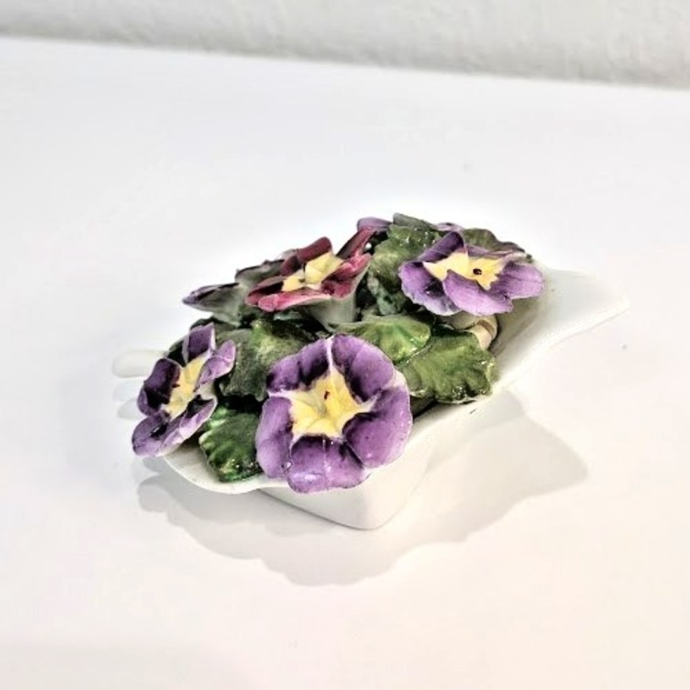 Aynsley England April Primrose Hand Painted Fine Bone China Flowers Vintage Leaf - Picture 8 of 8